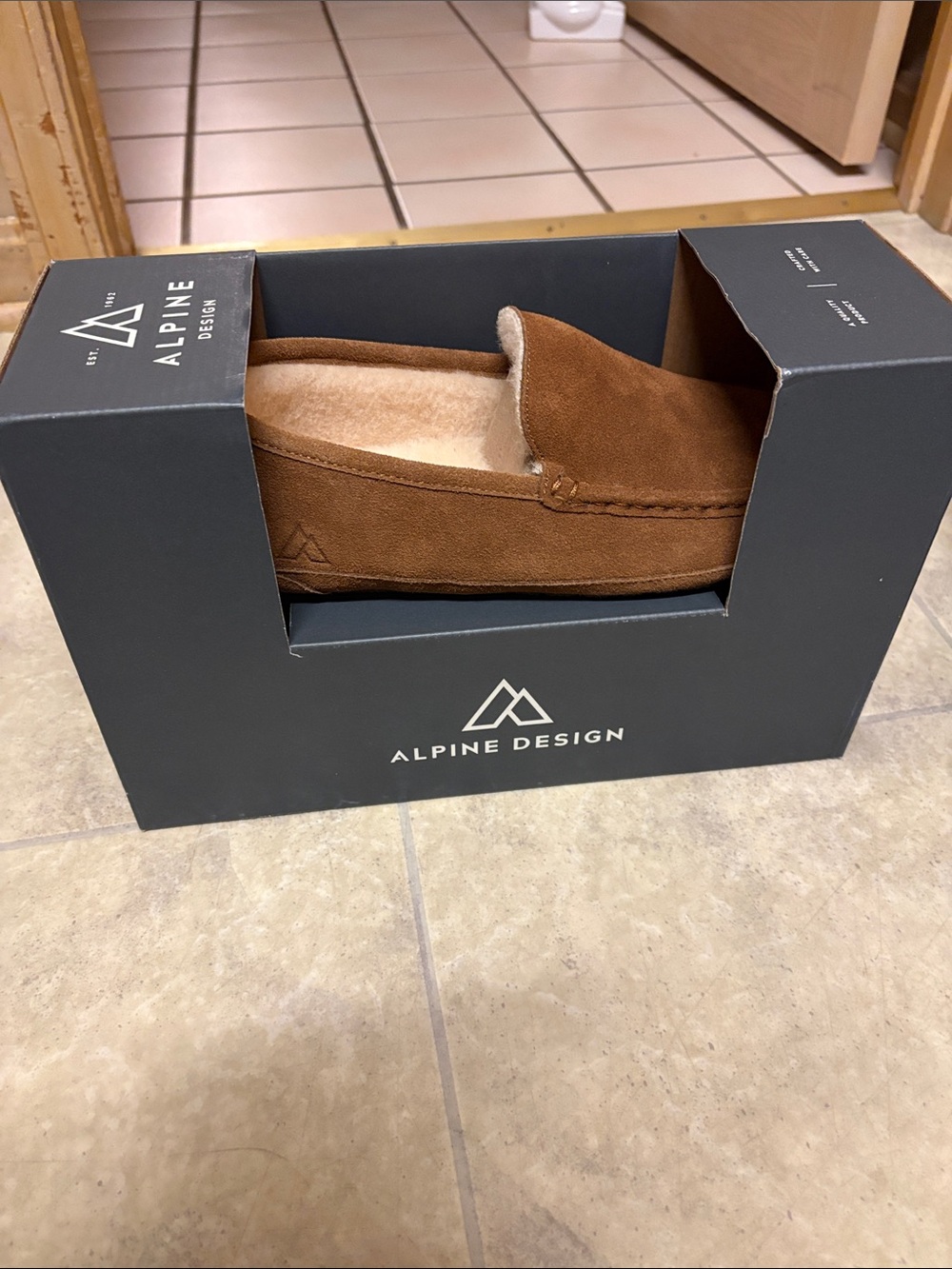 Alpine Design Men's Tan Suede Slip-On Moccasins